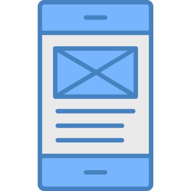 Cep telefonu. Web simgesi basit illüstrasyon