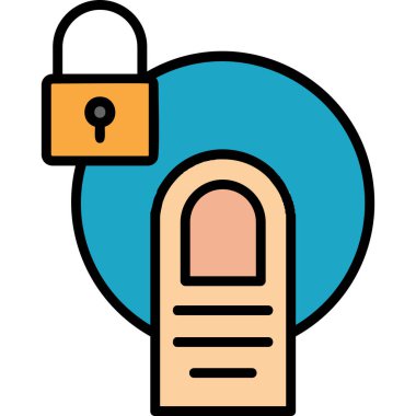 Güvenlik kilidi simgesi. hat kilidi vektör simgesi rengi düz izole