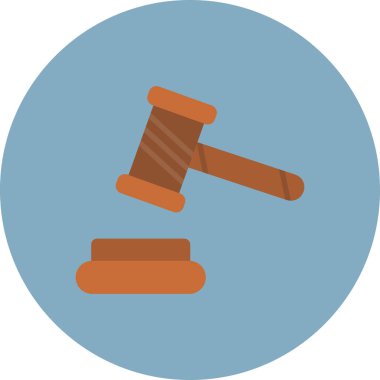 Adalet düz vektör simgesi