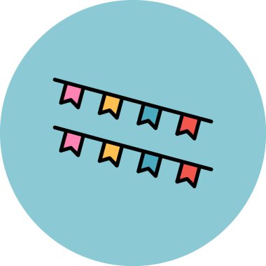 Parti. Web simgesi basit illüstrasyon