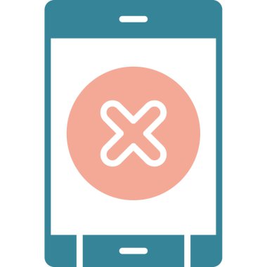 Cep telefonu simgesi, vektör illüstrasyonu