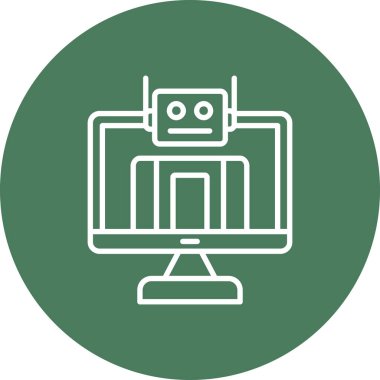 Robot simgesinin vektör illüstrasyonu