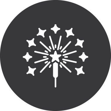 Havai fişekler. Web simgesi basit illüstrasyon