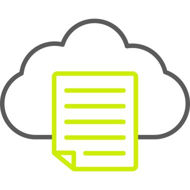 Bulut Hesaplama. Web simgesi basit illüstrasyon