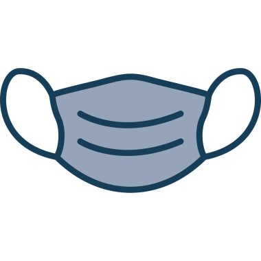 maske simgesi vektör illüstrasyonu