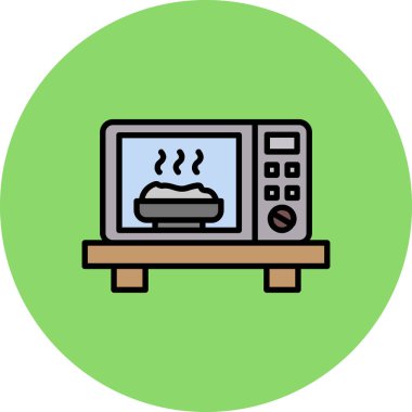 Fırın ikonlu fırının vektör illüstrasyonu.