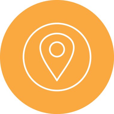 konum. Web simgesi basit illüstrasyon