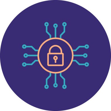 Modern güvenliğin vektör çizimi