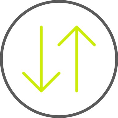 Yuvarlak simge aşağı ok