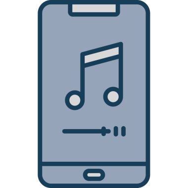 müzik çalar ikon vektör illüstrasyonu