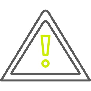 Moda biçimi izole edilmiş arkaplanda uyarı simgesi