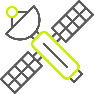 Uydu. Web simgesi basit illüstrasyon