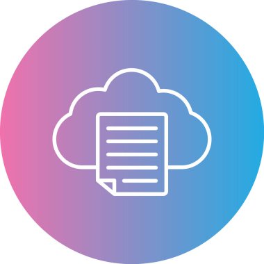 Bulut simgesi vektör illüstrasyonu