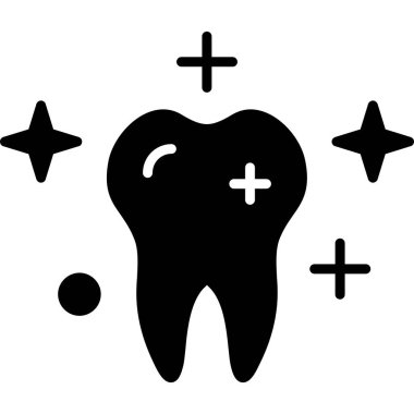 Diş ikonu, vektör illüstrasyonu