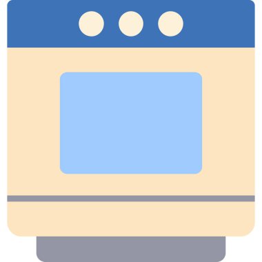 Mutfak makinesi, basit vektör illüstrasyonu