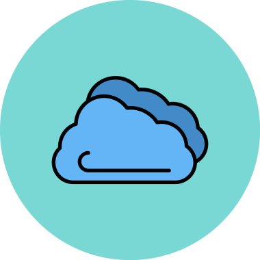 Bulut. Web simgesi basit illüstrasyon