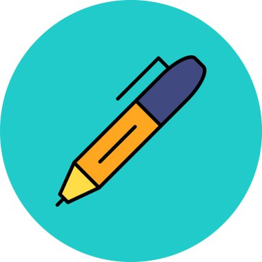 Kalem. Web simgesi basit illüstrasyon