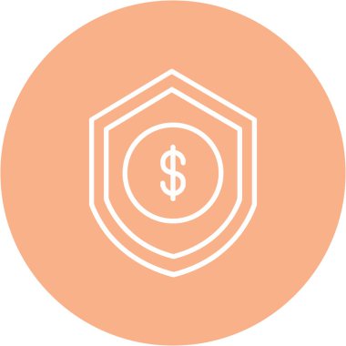 Dolar vektör dairesi modern simge tasarımı