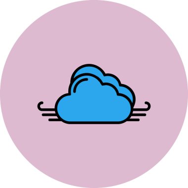 Bulut. Web simgesi basit illüstrasyon