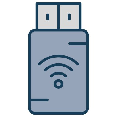 Kablosuz kablosuz ağ simgesi. kablosuz yönlendirici vektör simgesi rengi düz izole