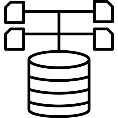 Sunucu. Web simgesi basit illüstrasyon