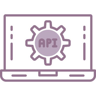 Kodlama vektör renk çizgisi simgesi