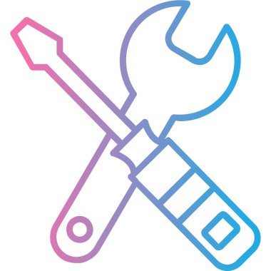 İngiliz anahtarı. Web simgesi basit illüstrasyon