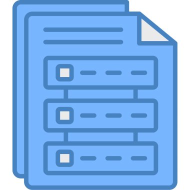 Dizin dosya simgesi ile doldurulmuş ana hatlar biçimi