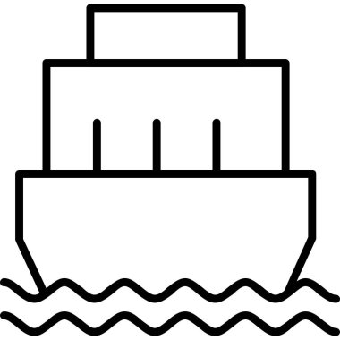 Gemi simgesi vektör illüstrasyonu