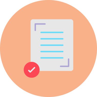 Belge. Web simgesi basit illüstrasyon