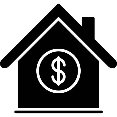 Banka binası ikonu. vektör biçimi yuvarlak açılı, beyaz arkaplan, gri arkaplan ve siyah simgelerdir.