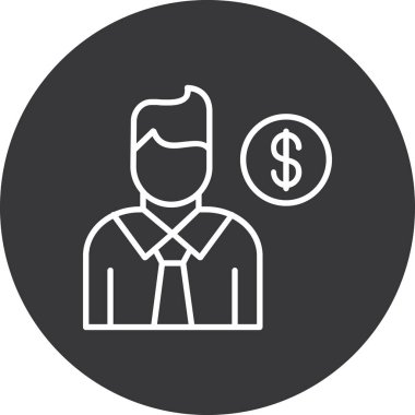 İş adamı simgesi vektör illüstrasyonu