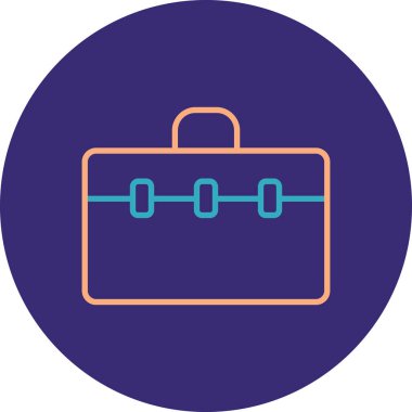 Çanta simgesinin vektör illüstrasyonu