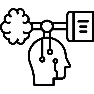 yaratıcı beyin ikonu. Beyaz arkaplanda izole edilmiş web tasarımı için özet fikir ikonu