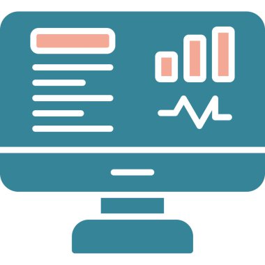 iş analizi ikon vektör illüstrasyonu