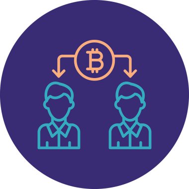 bitcoin. Web simgesi basit illüstrasyon