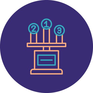 Bir takvim simgesinin vektör illüstrasyonu