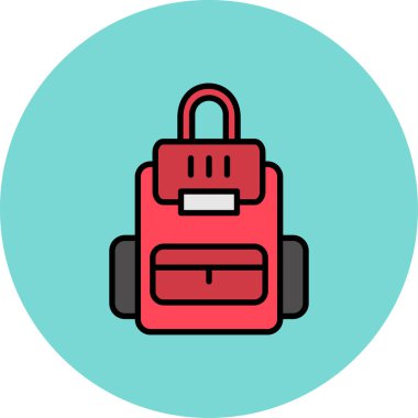 Bir valizin vektör çizimi