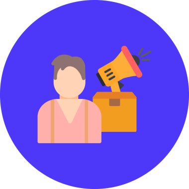 Reklamcılık. Web simgesi basit illüstrasyon