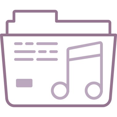 Müzik simgesi vektör illüstrasyonu