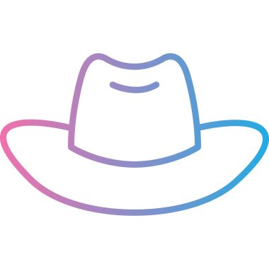 Kovboy. Web simgesi basit illüstrasyon