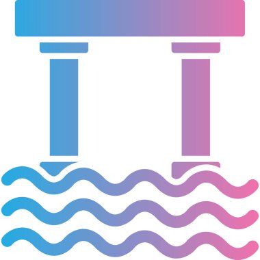 Bir yüzme havuzu simgesinin vektör çizimi