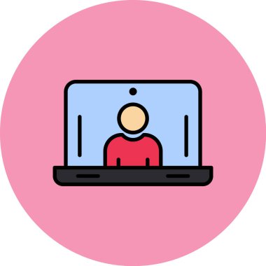 dizüstü bilgisayar simgesi, modern tasarım illüstrasyonu