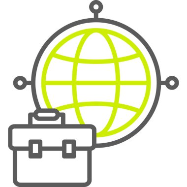 Küre. Web simgesi basit illüstrasyon