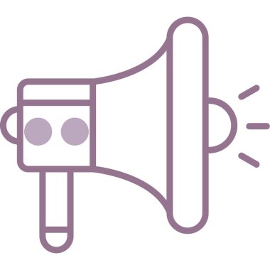 Megafon ikonu vektör illüstrasyonu