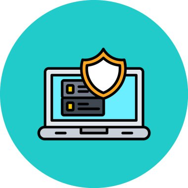 Bilgisayar Güvenlik simgesi, vektör illüstrasyonu