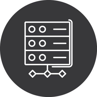 sunucu vektör çizgisi simgesi