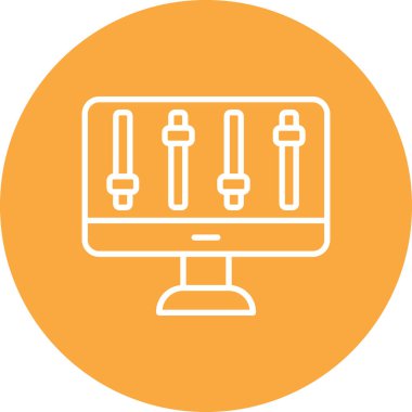 Ofis simgesinin vektör illüstrasyonu,