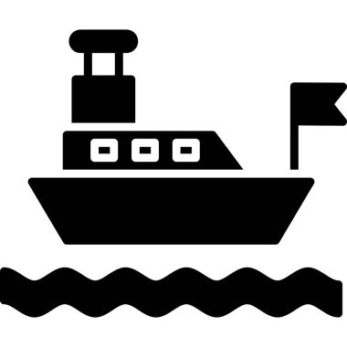 tekne ikonu vektör illüstrasyonu