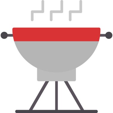 Barbekü. Web simgesi basit illüstrasyon